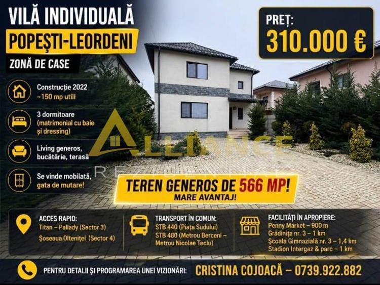 Vila Individuala 566 mp Popesti Mobilata si Utilata - 1