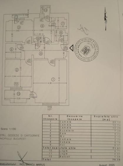 Apartament cu 3 camere decomandat, mobilat în Nerva Traian