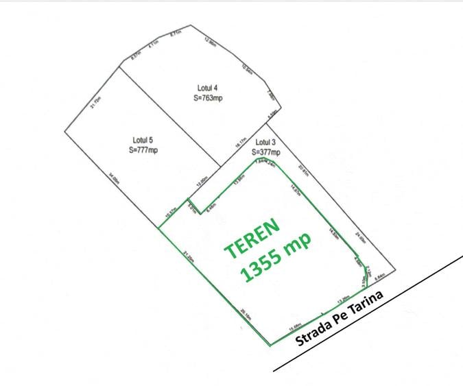 Teren Construcții intravilan de 1355 mp, în Bran
