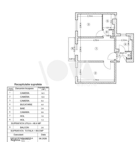 Apartament cu 3 camere semidecomandat în Nicolae Grigorescu