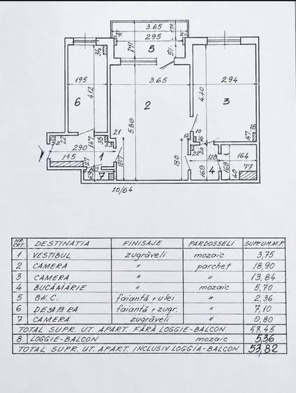 Apartament cu 2 camere semidecomandat în P-ța Romană