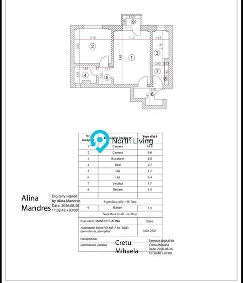 Apartament cu 2 camere semidecomandat în Chișinau