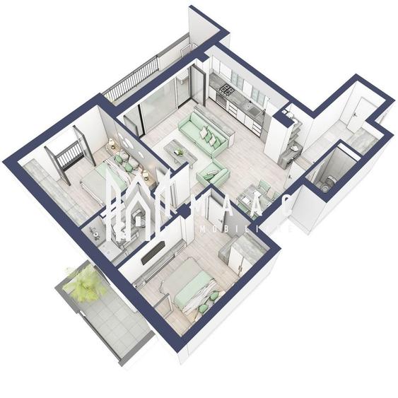 Apartament cu 3 camere în Turnișor