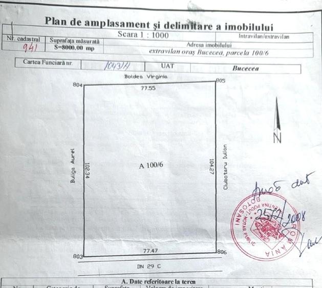 Teren agricol extravilan de 8000 mp, în Central