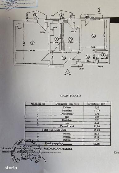Apartament 2 camere | Unirii Magazinul Unirea | 63 mp | Decomandat - 2