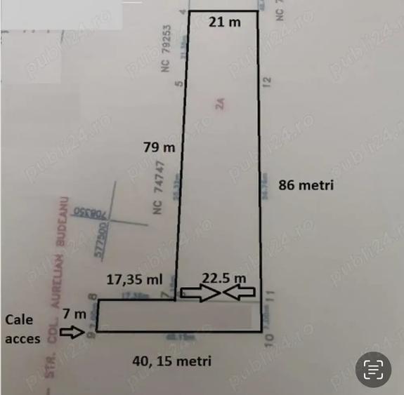 Teren de 2000 mp, în Exterior Vest