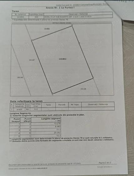 Teren de 310 mp, în Domnești