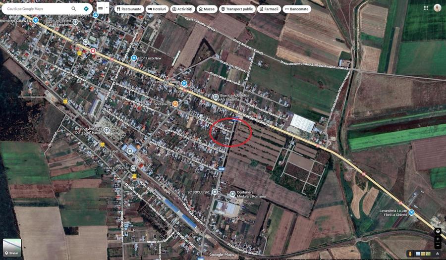 Teren Construcții intravilan de 2017 mp, în Hanu Conachi