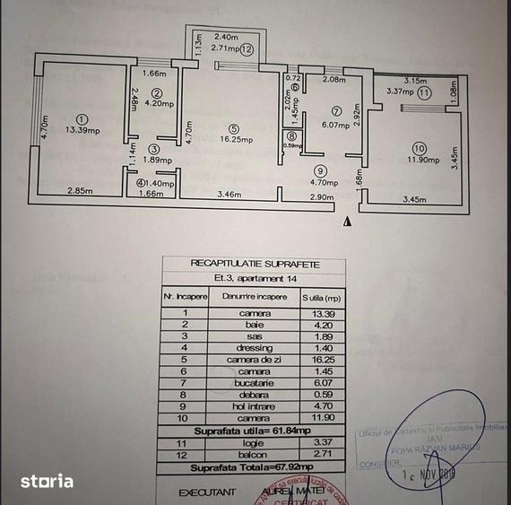 Apartament cu 3 camere semidecomandat în Podu Roș