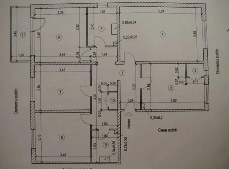 Apartament cu 4 camere decomandat în Central