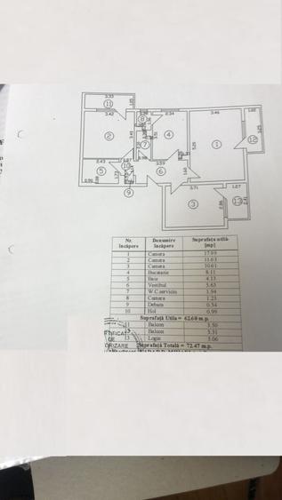 Apartament cu 3 camere decomandat, mobilat în Dristor
