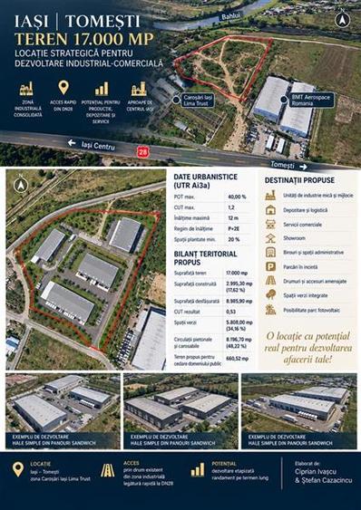 Teren intravilan de 17000 mp, în Zona industrială