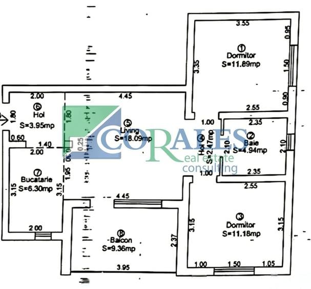 Apartament cu 3 camere decomandat în Giroc