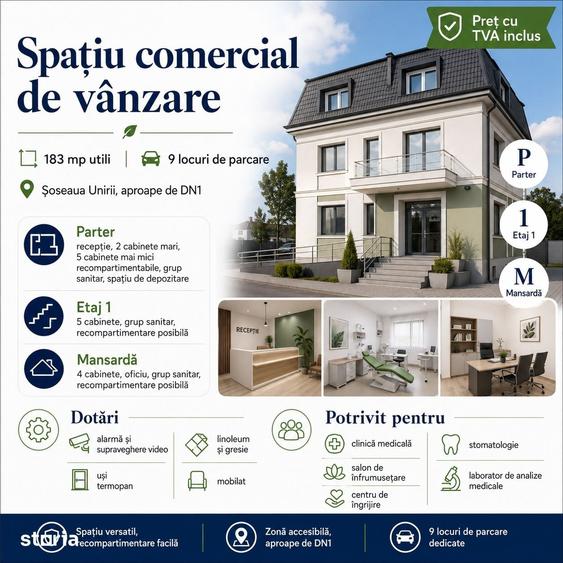 Spațiu comercial, de 183 mp, în Corbeanca