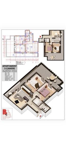 Apartament cu 2 camere decomandat în Ultracentral
