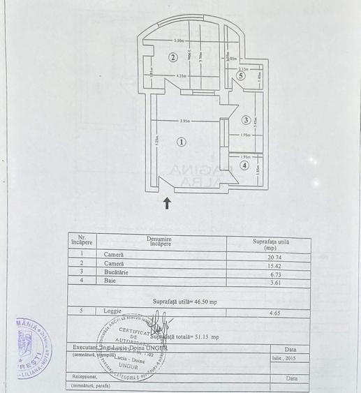 Apartament cu 2 camere semidecomandat în Ozana
