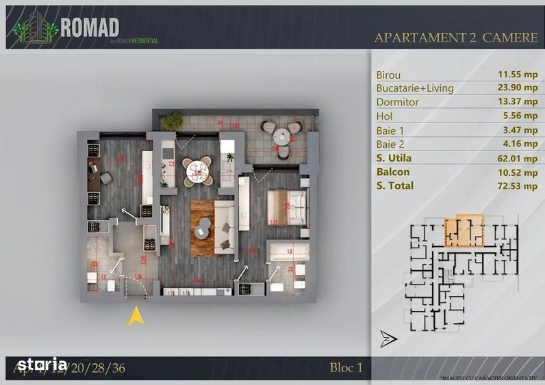 Apartament modern cu 2 camere bloc nou Zona Titan Theodor Pallady - 3
