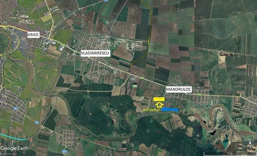 Teren de 1057 mp, în Mândruloc
