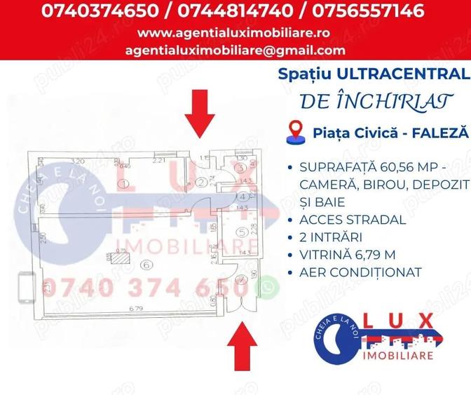 Spațiu comercial, de 61 mp, în Ultracentral
