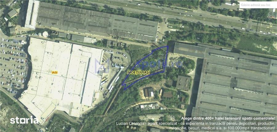 Teren de 2050 mp, în Zona industrială