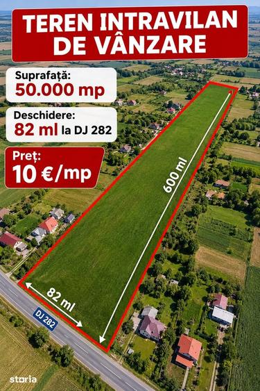 Teren de 50000 mp, în Movileni