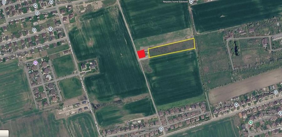Teren Construcții intravilan de 836 mp, în Balotești