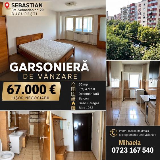 Garsonieră decomandată în Sebastian
