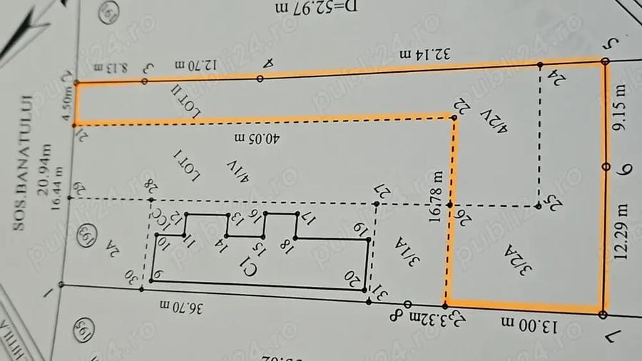 Teren de 450 mp, în Central