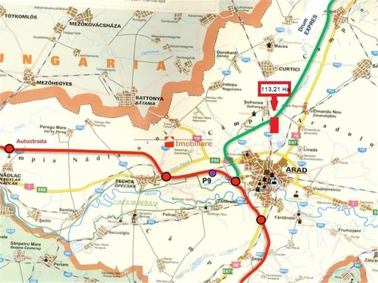 Teren de 1132100 mp, în Șofronea