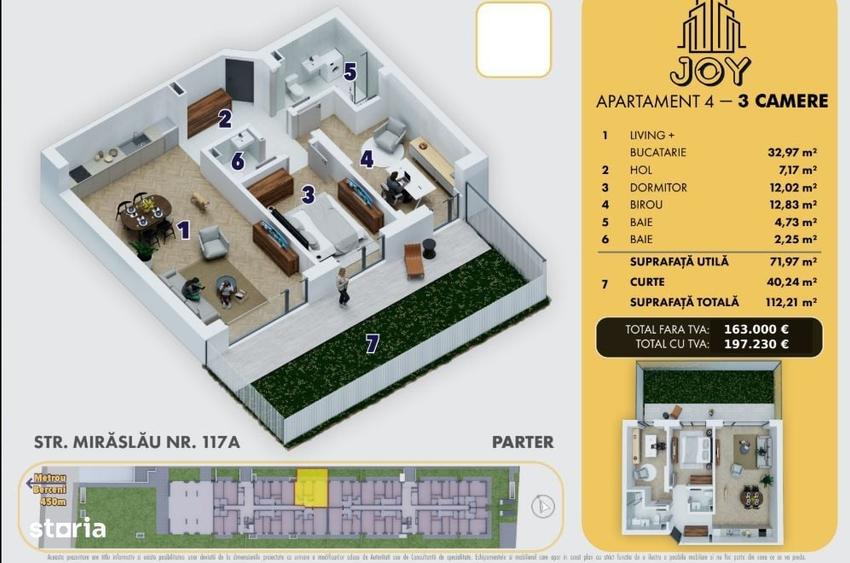 Metrou Berceni Ap 3 camere cu gradina - 9