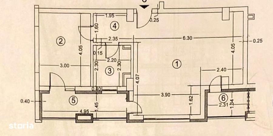 Apartament cu 3 camere în Central