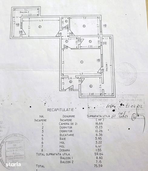 Apartament cu 3 camere decomandat în Ultracentral