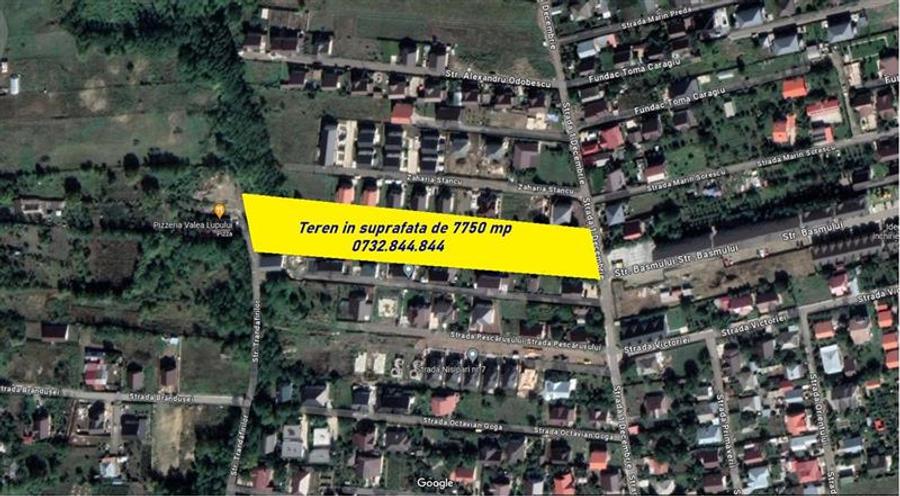 Teren Construcții intravilan de 7750 mp, în Valea Lupului