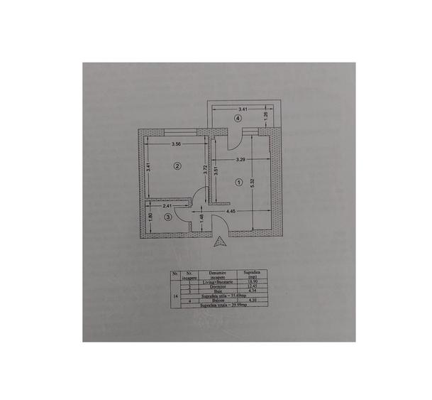 Apartament cu 2 camere semidecomandat în Apărătorii Patriei