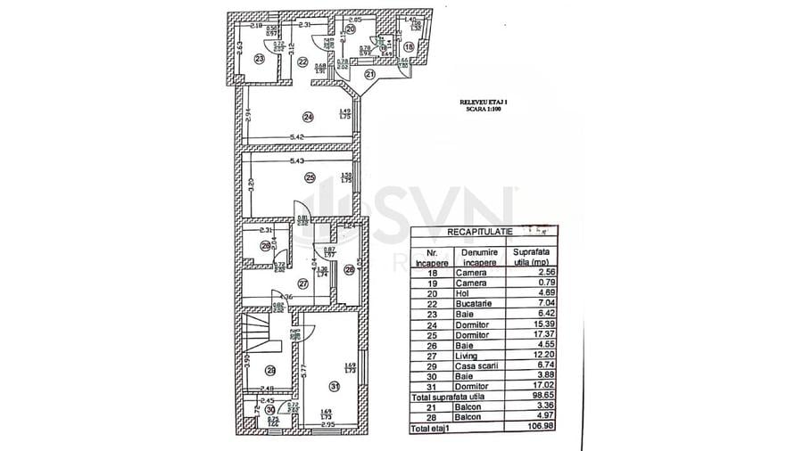 Casă individuală cu 12 camere cu Canalizare în P-ța Romană