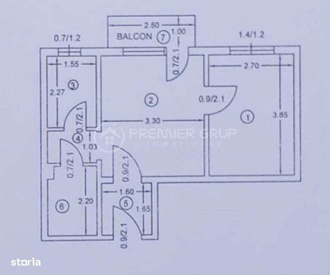 Apartament cu 2 camere nedecomandat în Podu Roș
