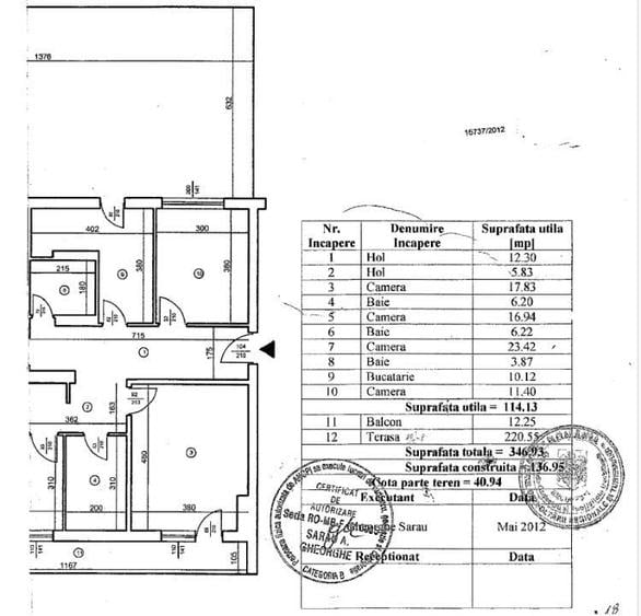 Penthouse cu 4 camere decomandat, mobilat în Plevnei