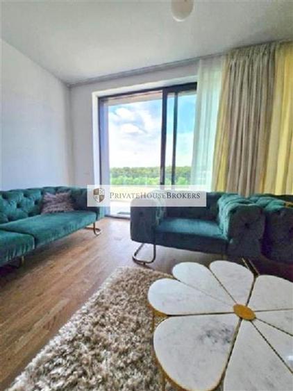 Apartament cu 2 camere semidecomandat, mobilat în Băneasa