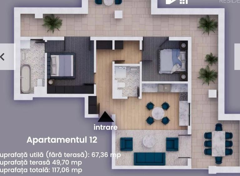 Apartament cu 2 camere decomandat în Dâmbovița