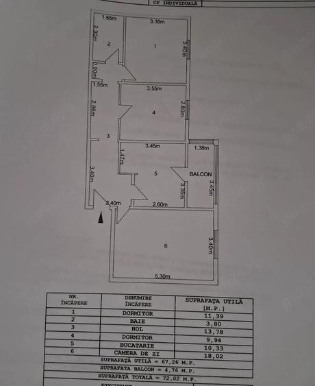 Apartament cu 3 camere decomandat în Ultracentral