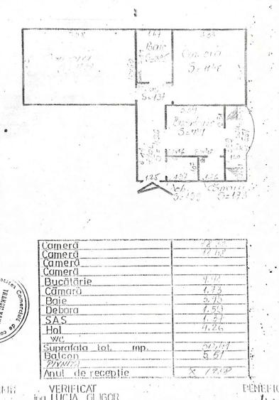 Apartament cu 2 camere decomandat în Plopilor