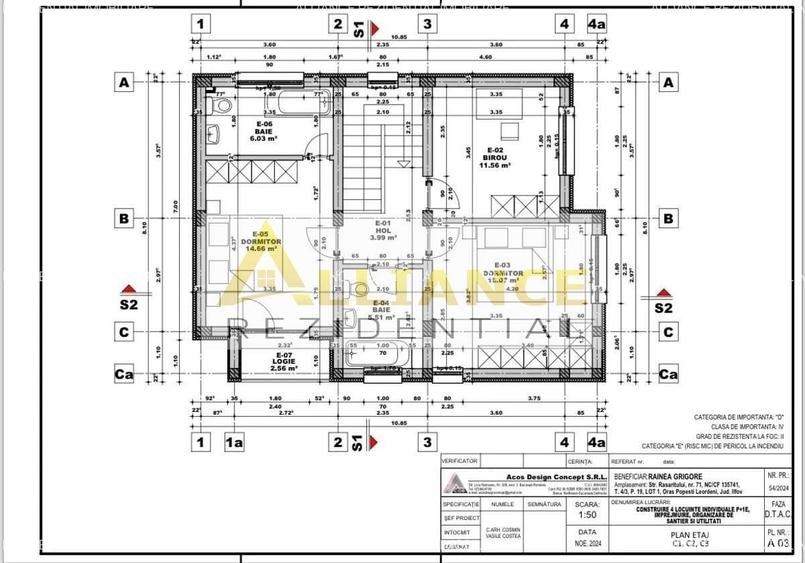 Casă individuală cu 4 camere decomandat cu Canalizare în Central