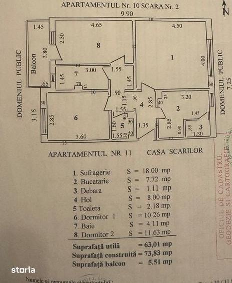 Apartament cu 3 camere în Central