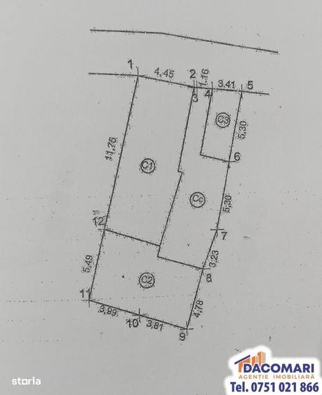 Casă cu 2 camere cu Teren 143 Mp în Port