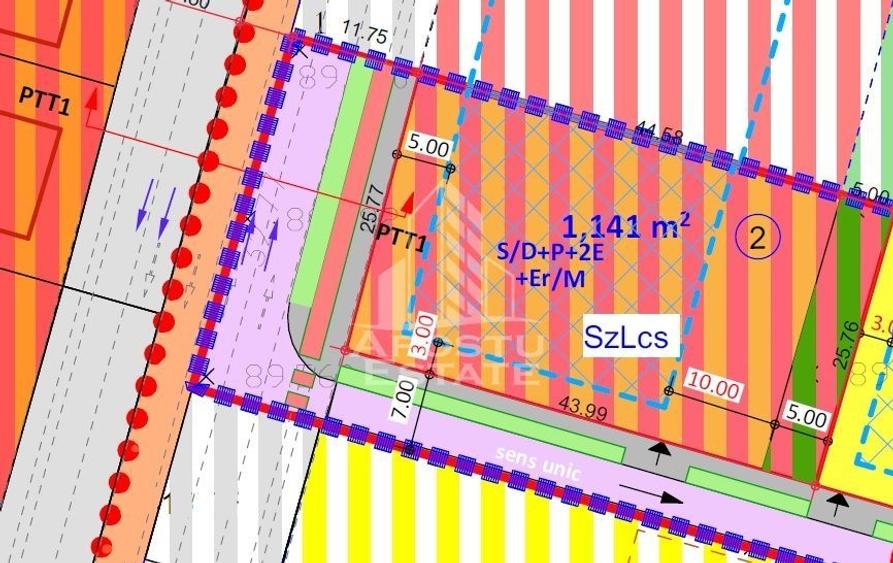Teren Construcții intravilan de 1141 mp, în Giroc