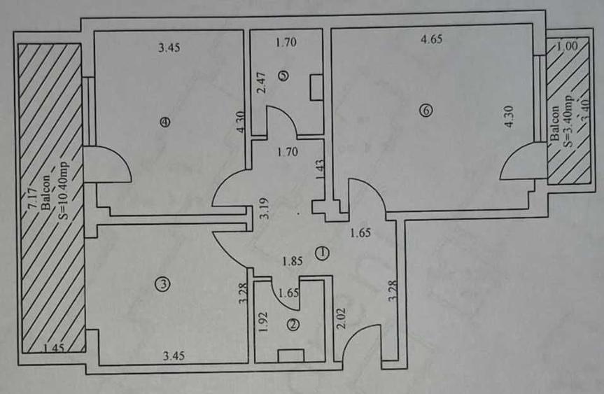 Apartament cu 2 camere decomandat în Buzaului