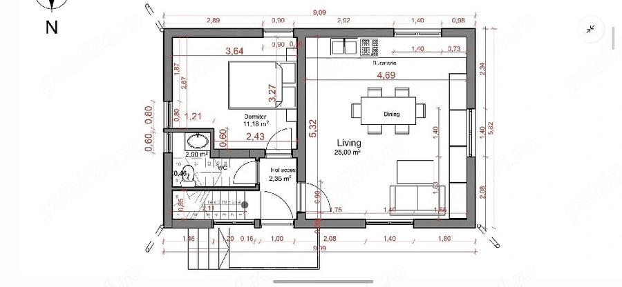Casă cu Teren 1150 Mp în Central