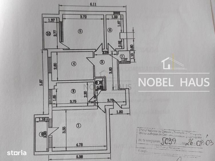 Apartament cu 3 camere decomandat în Sud