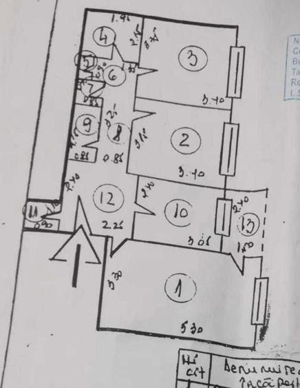 Apartament cu 3 camere decomandat, mobilat în Dristor
