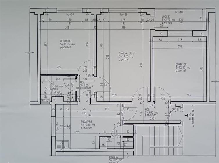Apartament cu 3 camere decomandat în Vlahuță